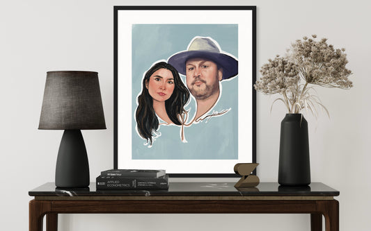 Personalizado DOS personas - Glicée Art Print