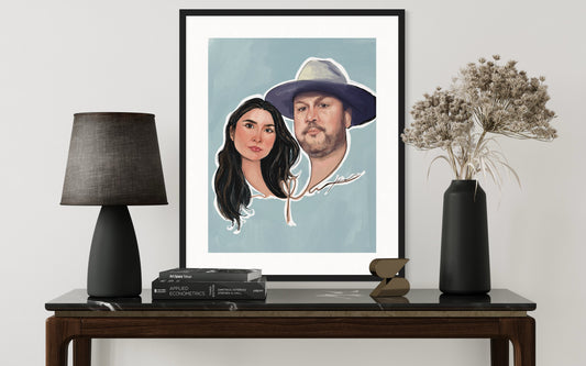 Personalizado DOS personas - Glicée Art Print